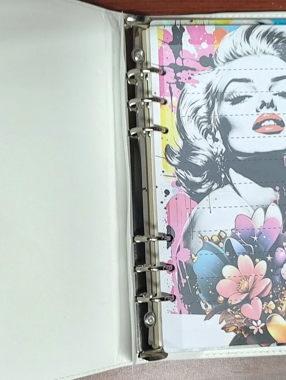 New! A5 Size Marylin Monroe Binder Notebook, Paper, Divider Set